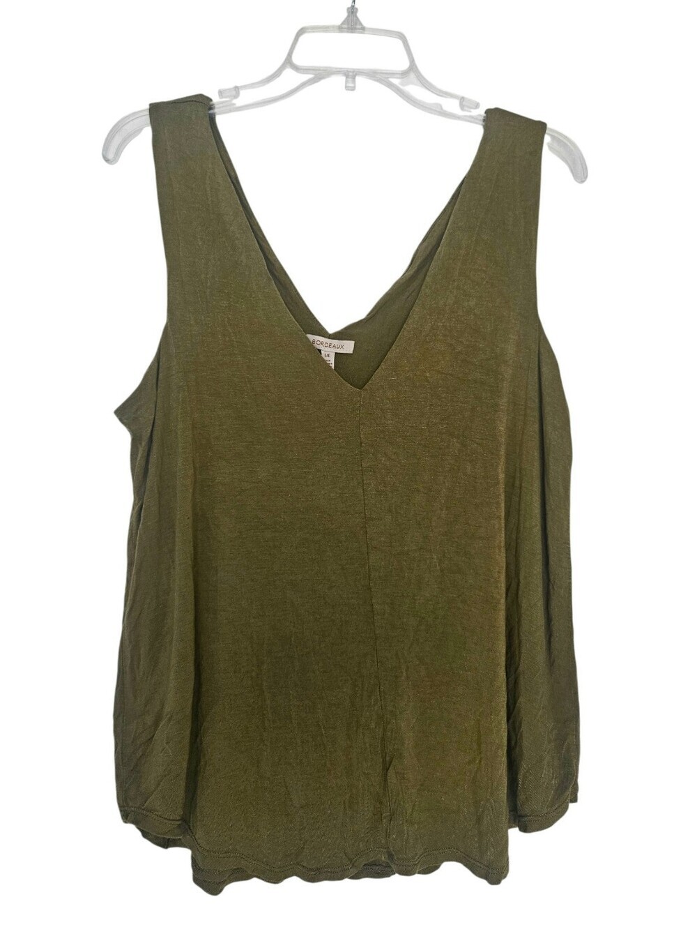 Bordeaux V-neck Sleeveless Blouse Women L